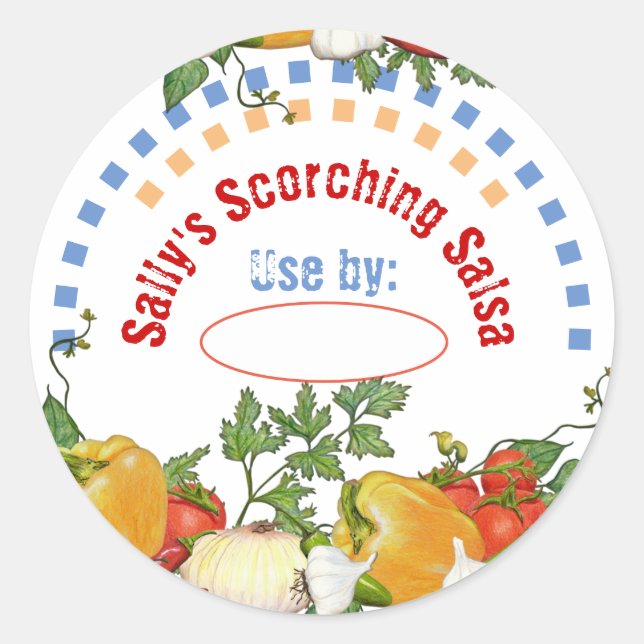Adesivo ingredientes de salsa de comida mexicana rótulo de (Frente)