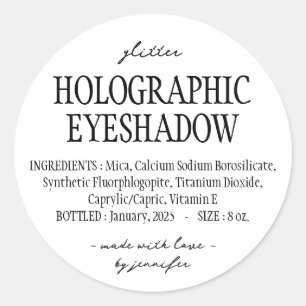 Adesivo Ingredientes de Sombras Holográficas com Brilho Si