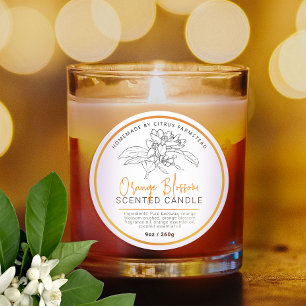 Adesivo Ingredientes de velas de laranja caseira