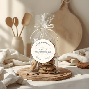 Adesivo Ingredientes do Biscoito de Chocolate da Padaria S