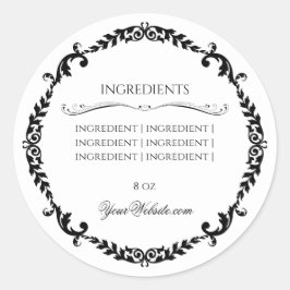 Adesivo Ingredientes Sabonete de luxo beleza feita à mão
