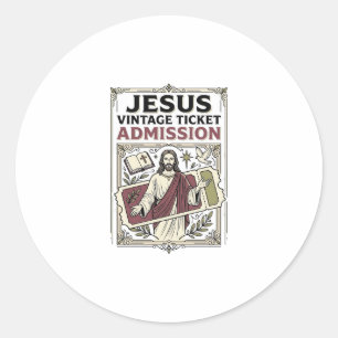 Adesivo Ingresso Jesus Vintage Admissão Jesus Vintage Tick