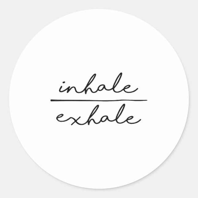 Adesivo Inhale &amp; Exhale Yoga Lover Women's Yoga Motiva (Frente)