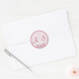 Adesivo Iniciais Clássicos Mínimos de Casamento Data Borgo