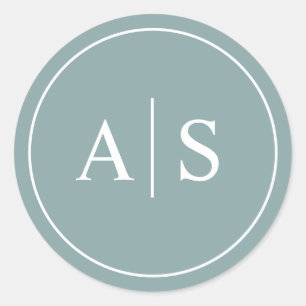 Adesivo Iniciais de Casamento - Cartazes Minimalistas/Clas