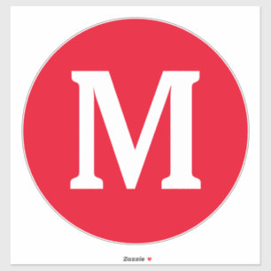 Adesivo Iniciais do Monograma Nome Personalizado Branco Ve