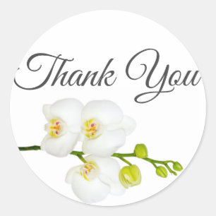 Adesivo Iniciais e data do Casal Elegante White Orchids