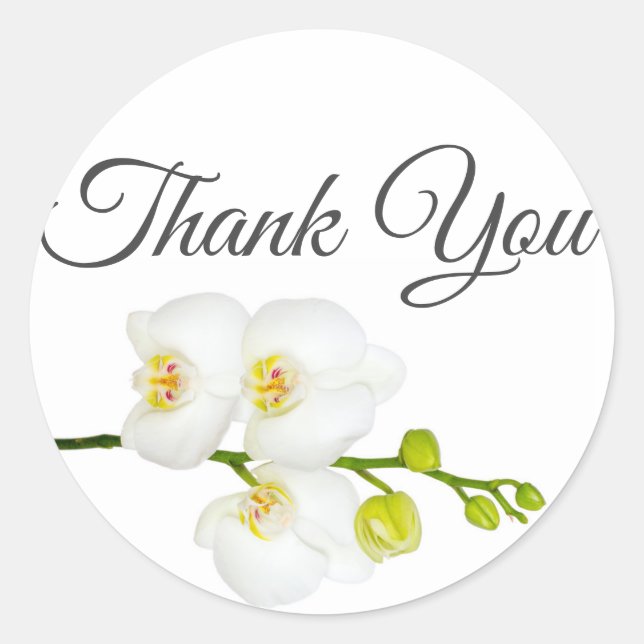 Adesivo Iniciais e data do Casal Elegante White Orchids (Frente)