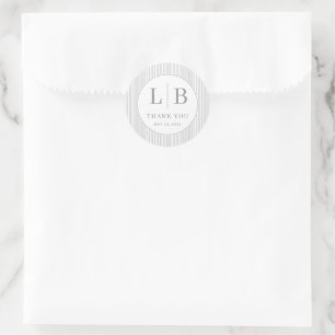 Adesivo Iniciais Minimalistas Cinza Elegantes