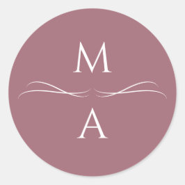 Adesivo Iniciais modernas e simples Rosa com poeira minima