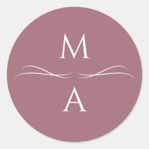 Adesivo Iniciais modernas e simples Rosa com poeira minima