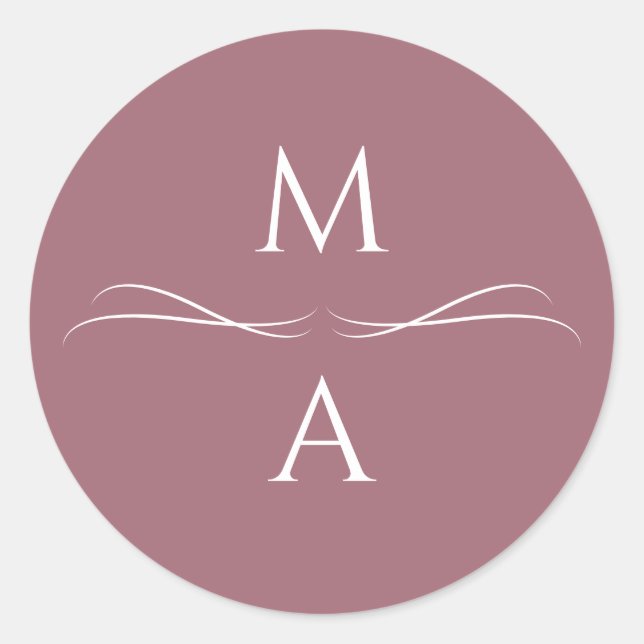 Adesivo Iniciais modernas e simples Rosa com poeira minima (Frente)