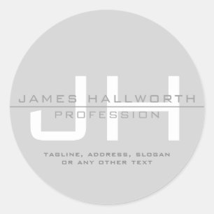 Adesivo Iniciais Modernos (ou outro texto) em Monogramas