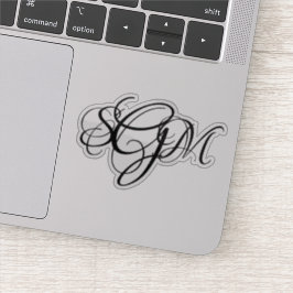 Adesivo Iniciais Monogramas 3 letras Decalagens personaliz