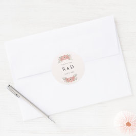 Adesivo Iniciais Personalizadas Favor de Casamento Jardim