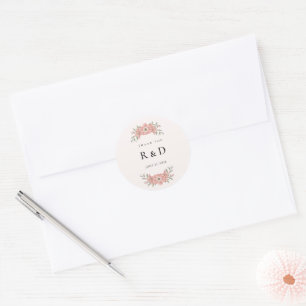 Adesivo Iniciais Personalizadas Favor de Casamento Jardim 