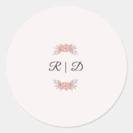 Adesivo Iniciais Personalizadas Favor de Casamento Jardim 