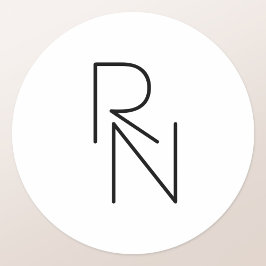 Adesivo Iniciais Sobrepostas de Aparência Moderna