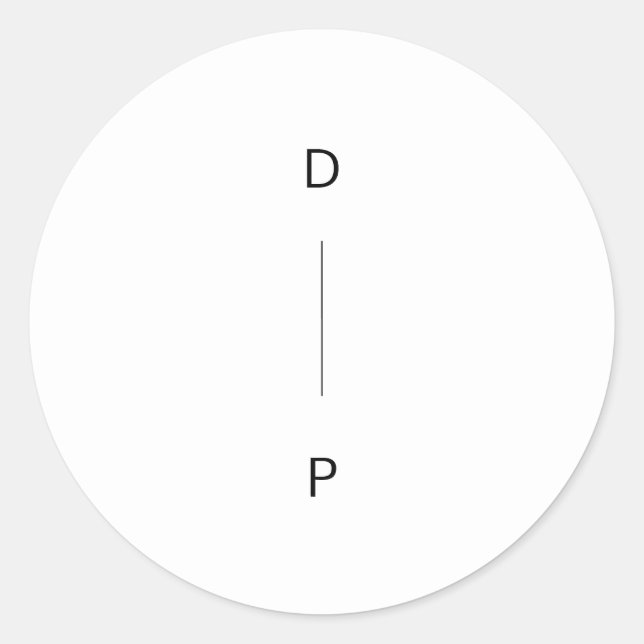 Adesivo Iniciais Verticais Simples Casamento (Frente)