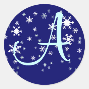 Adesivo Inicial com flocos de neve