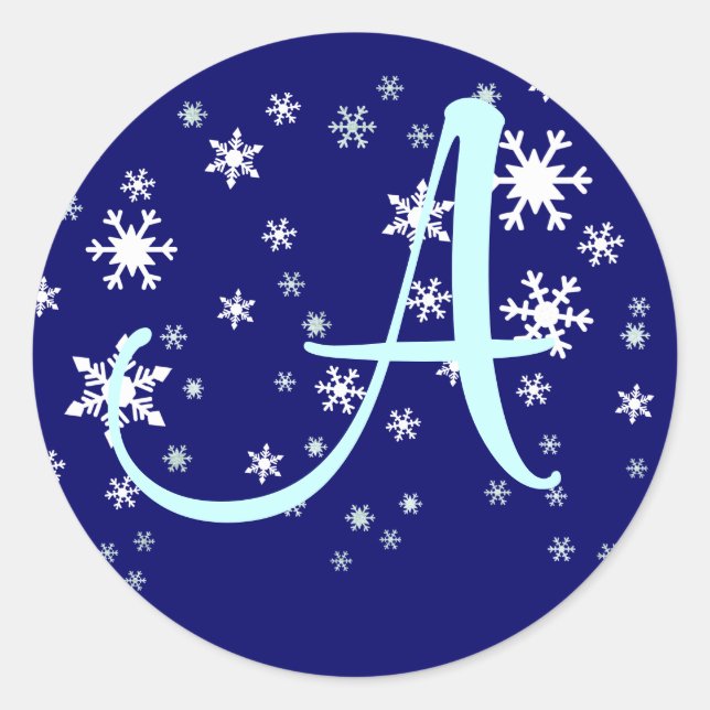 Adesivo Inicial com Flocos de Neve (Frente)