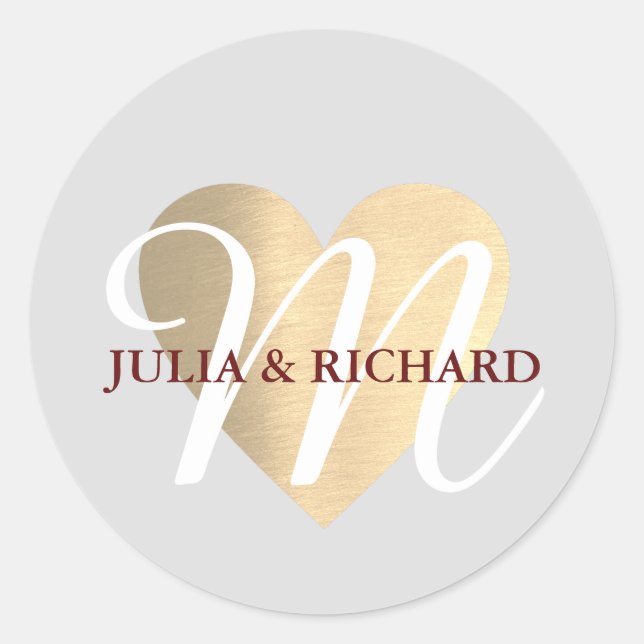 Adesivo inicial da família elegante/nomes monograma de amo (Frente)