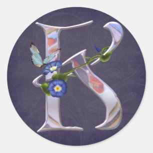 Adesivo Inicial preciosa K da borboleta