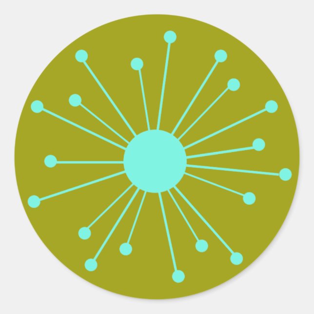 Adesivo Inicialização do Retro do meio século (Frente)