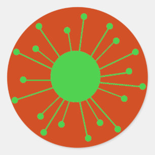 Adesivo Inicialização do Retro do meio século