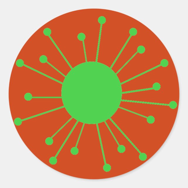 Adesivo Inicialização do Retro do meio século (Frente)