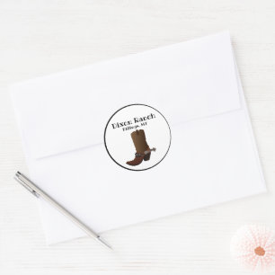 Adesivo Inicialização Personalizada do Cowboy de Estado da