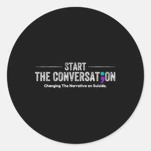Adesivo Inicie A Conversa Com Conhecimento De Suicídio De