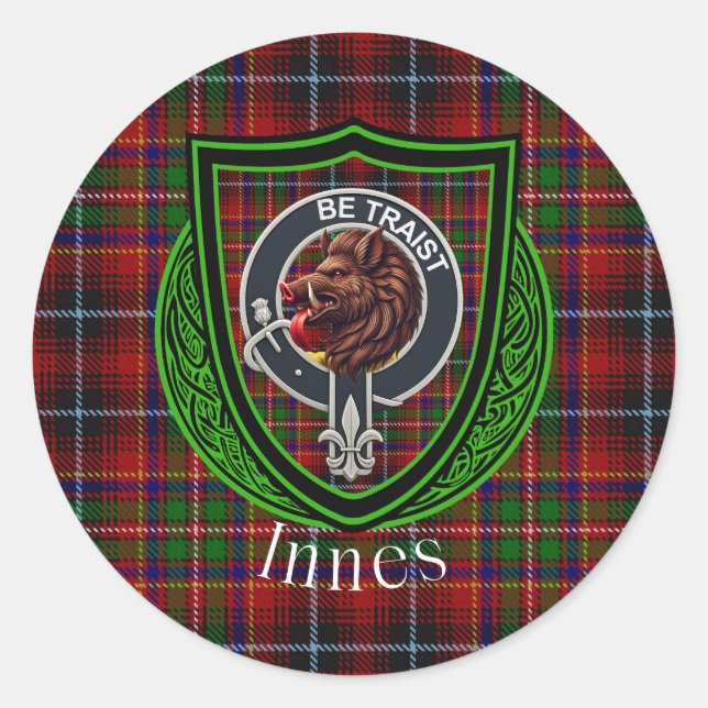 Adesivo Innes Scottish Clan Tartan & Crest (Frente)