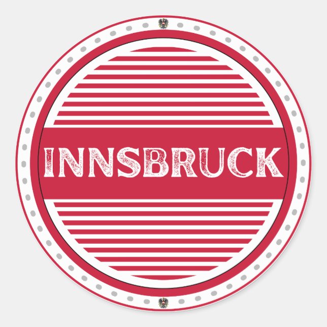 Adesivo Innsbruck City Pride Emblem – Austrian Identity (Frente)