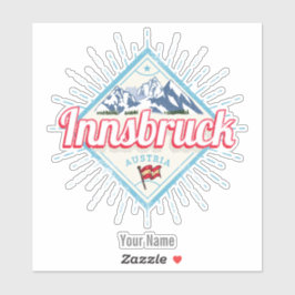 Adesivo Innsbruck Tyrol Áustria Retro Alps Vintage
