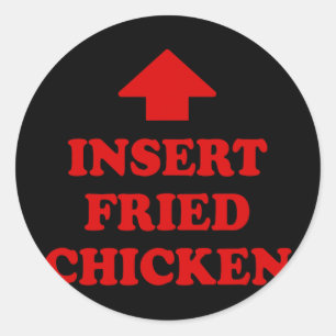 Adesivo Inserir Frango Frito Meme Divertido de Comida Ador