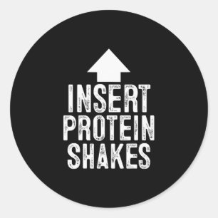 Adesivo Inserir Shake de Proteína Flecha Engraçada Apontan