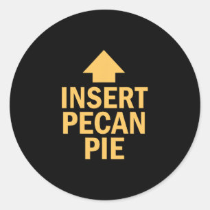 Adesivo Inserir Torta de Pecan Engraçado Dia de Ação de Gr