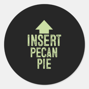Adesivo Inserir Torta de Pecan Engraçado Dia de Ação de Gr