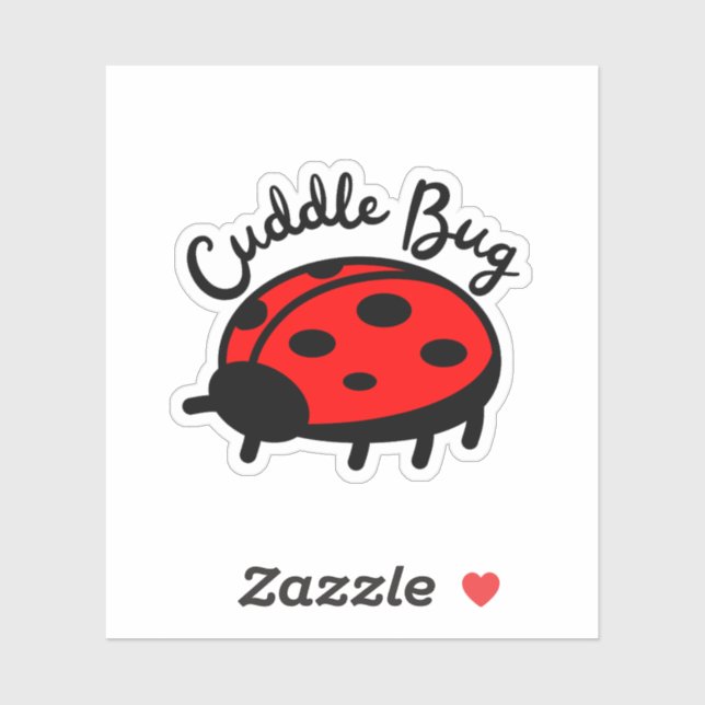 Adesivo Inseto de Cuddle Ladybug | Design Bonita e Cozy (Folha)