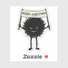 Adesivo Inseto Mau de Carateres de Natal gótico