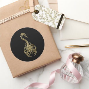 Adesivo Inseto muito peçonhento venenoso Dourado do