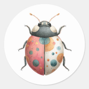 Adesivo Insetos de Aquarela com Ilustração do Inseto do Be