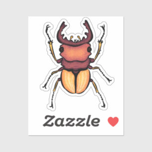 Adesivo Insetos de Entomologia da Arte do Besouro