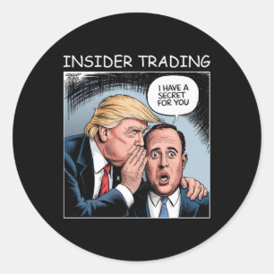 Adesivo Insider Trading Trump - Engraçado