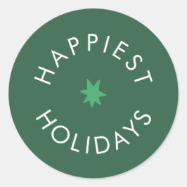 Adesivo Insígnia da Estrela do Feriado Mais Feliz