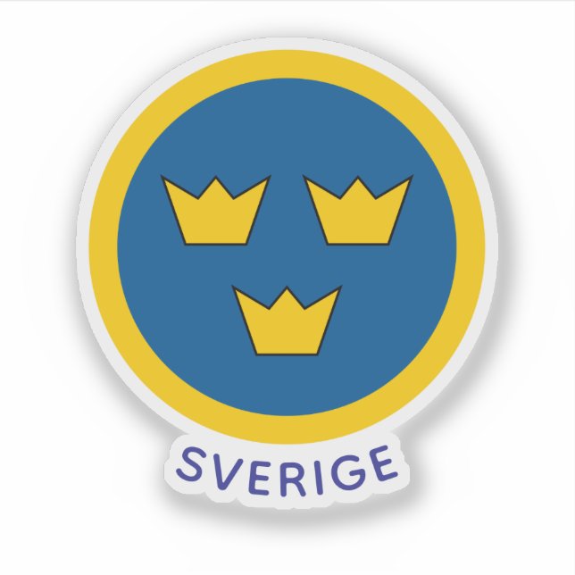 Adesivo Insígnia da Suécia (Frente)