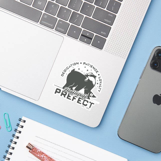 Adesivo Insígnia de Monitor de HUFFLEPUFF™ (Notebook com iPhone)