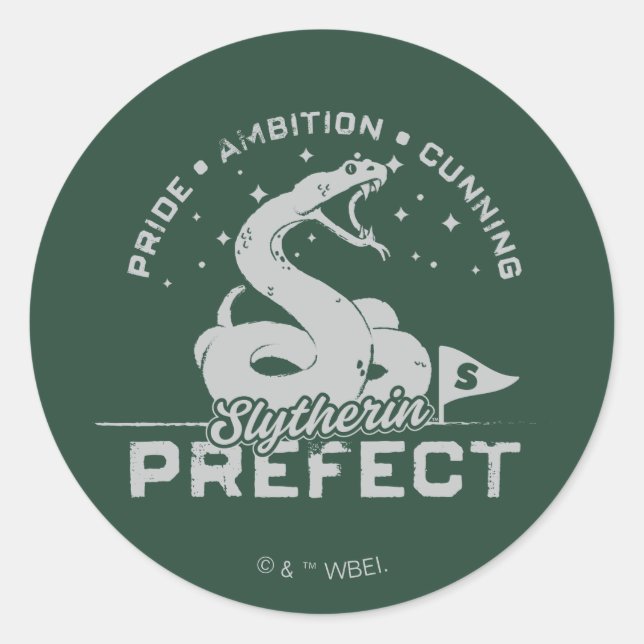 Adesivo Insígnia de Prefeito de SLYTHERIN™ (Frente)