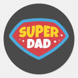 Adesivo Insígnia de Super-Herói Retro Super Pai